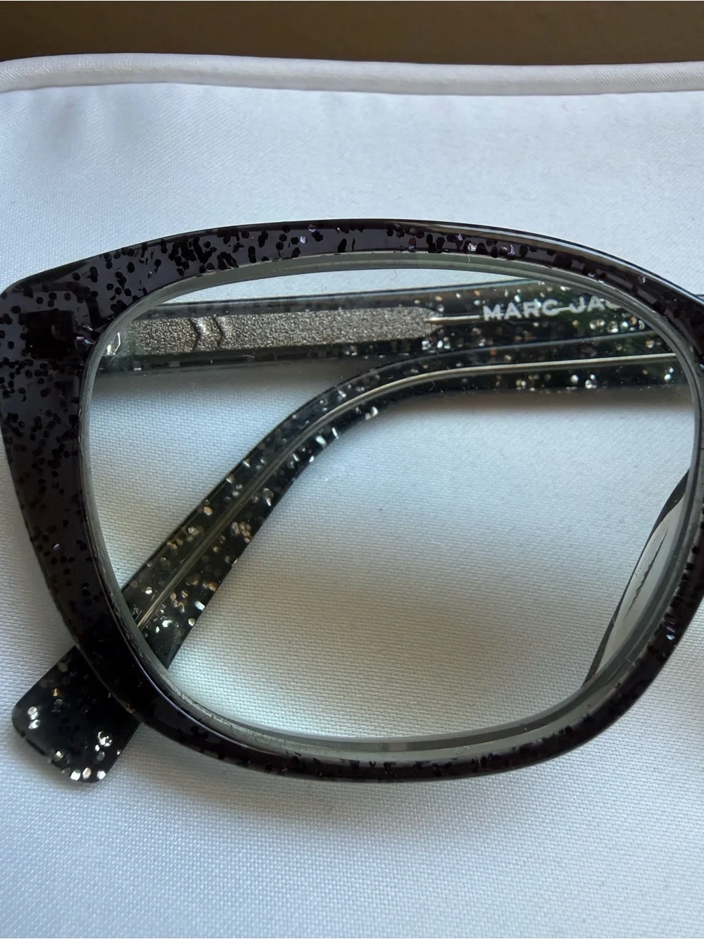 Marc Jacobs MARC 428 Glitter Eyeglass Frames Rx Glasses Black Silver